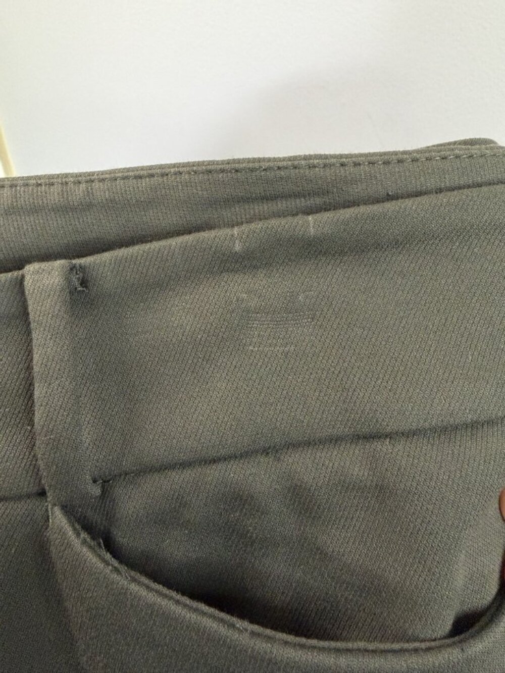 Loft Julie Olive Green Straight-Leg Womens Pants Size 12 - Picture 6 of 6